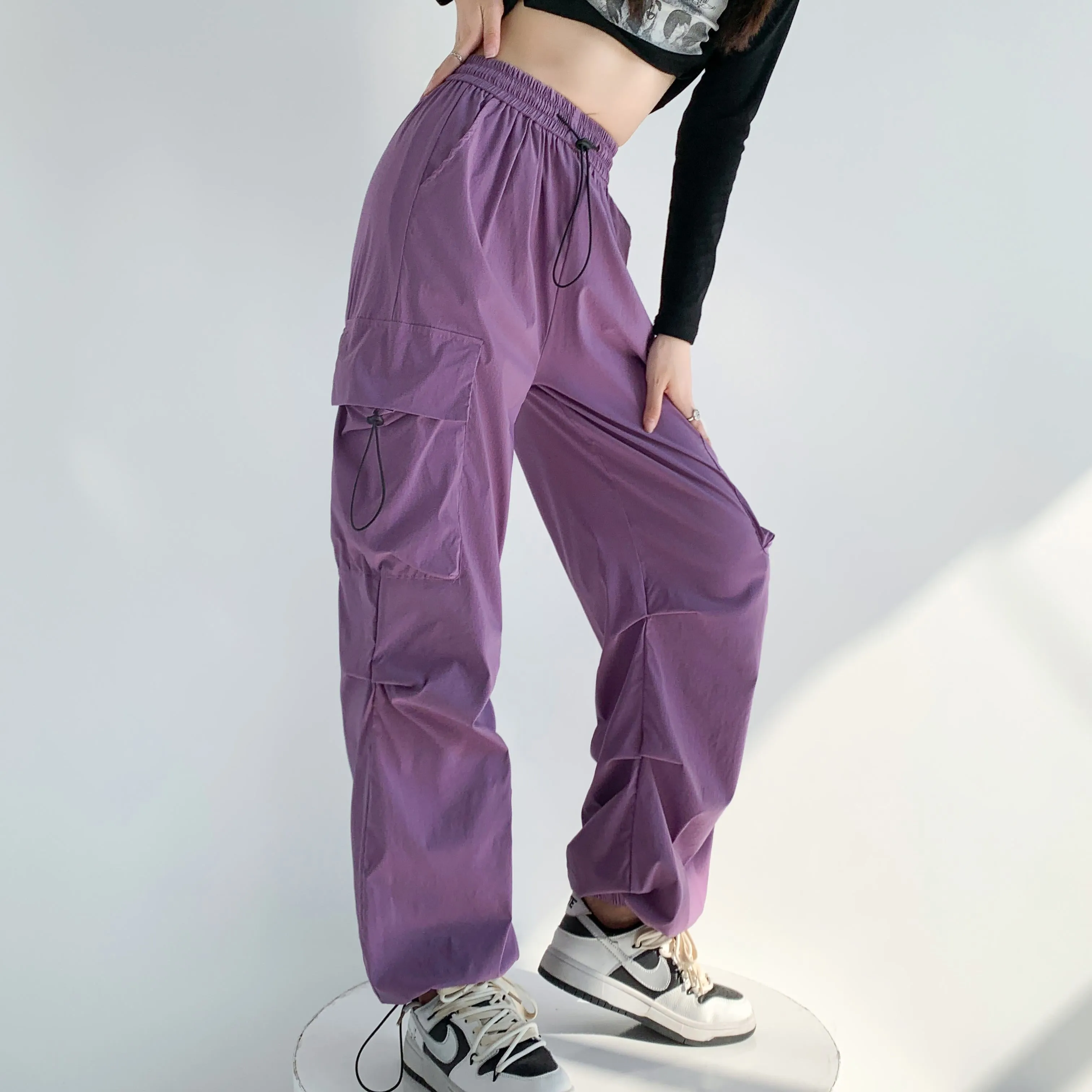 Breathable Quick-Drying Thin High-Waisted Draping Harem Pants