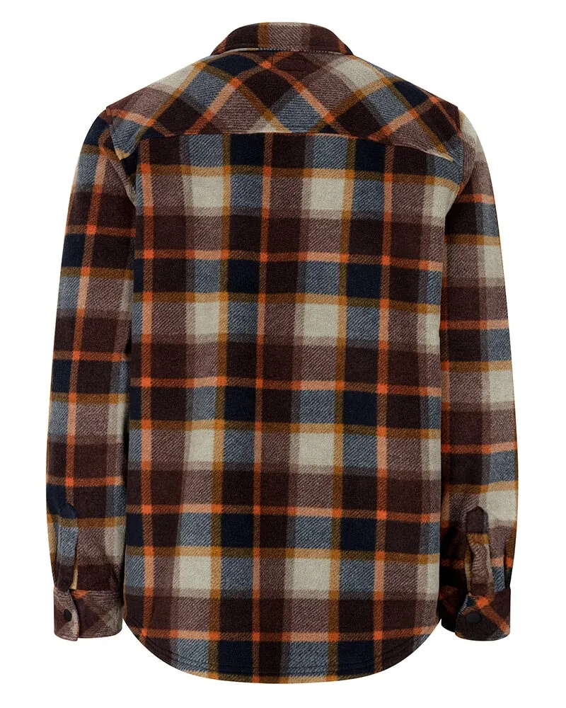 Brucefield Plaid Shacket overshirt, brun/blå tern