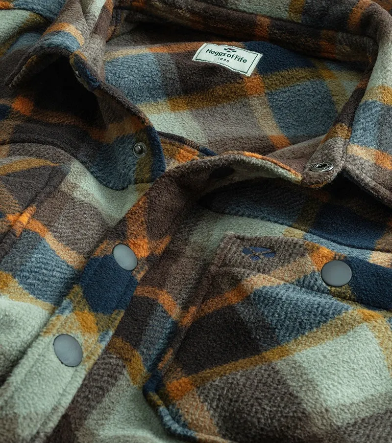 Brucefield Plaid Shacket overshirt, brun/blå tern