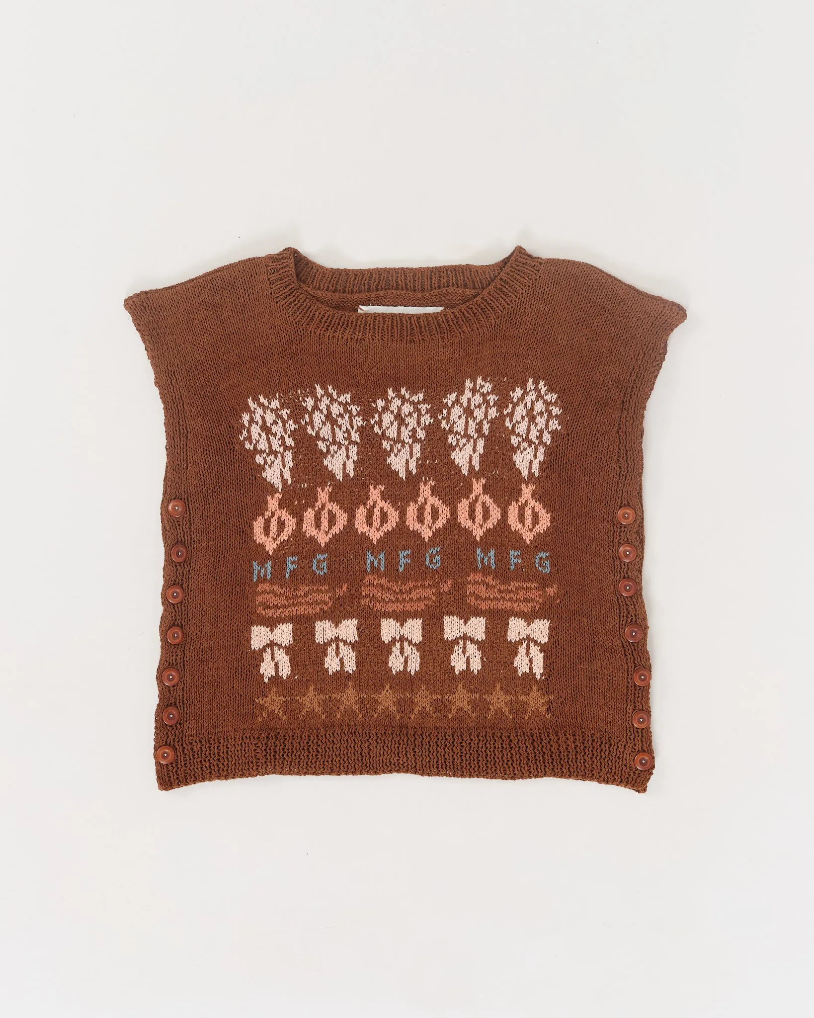 Button Knit Vest - Brown Contest