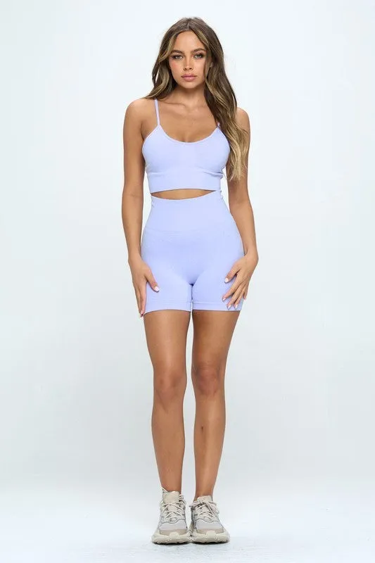 Campus Life Seamless Biker Short Set