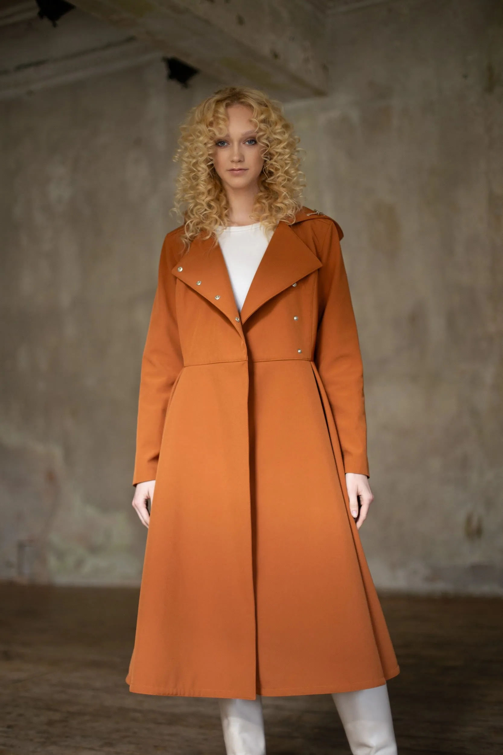 Caramel Field Raincoat Caramel Brown