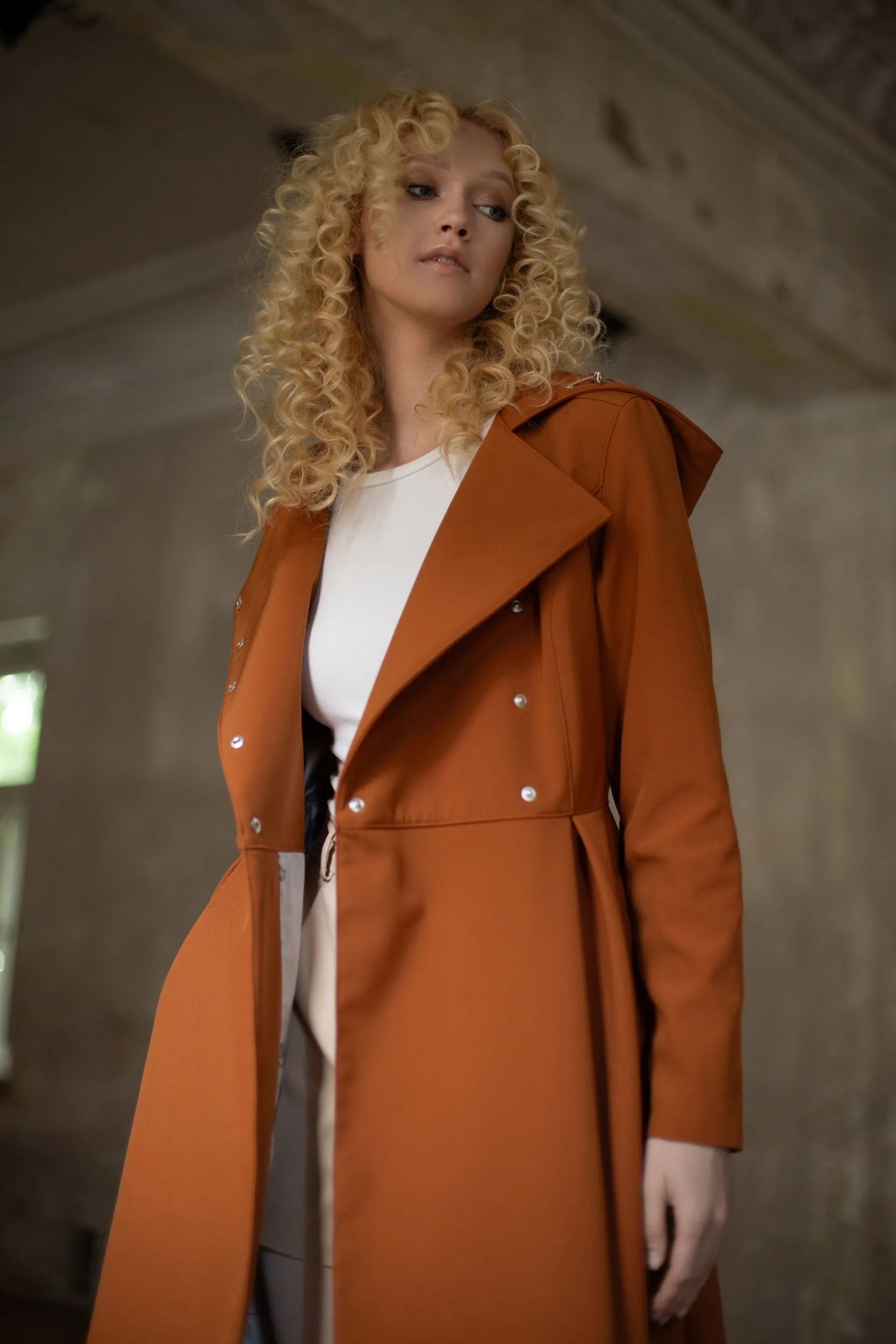 Caramel Field Raincoat Caramel Brown