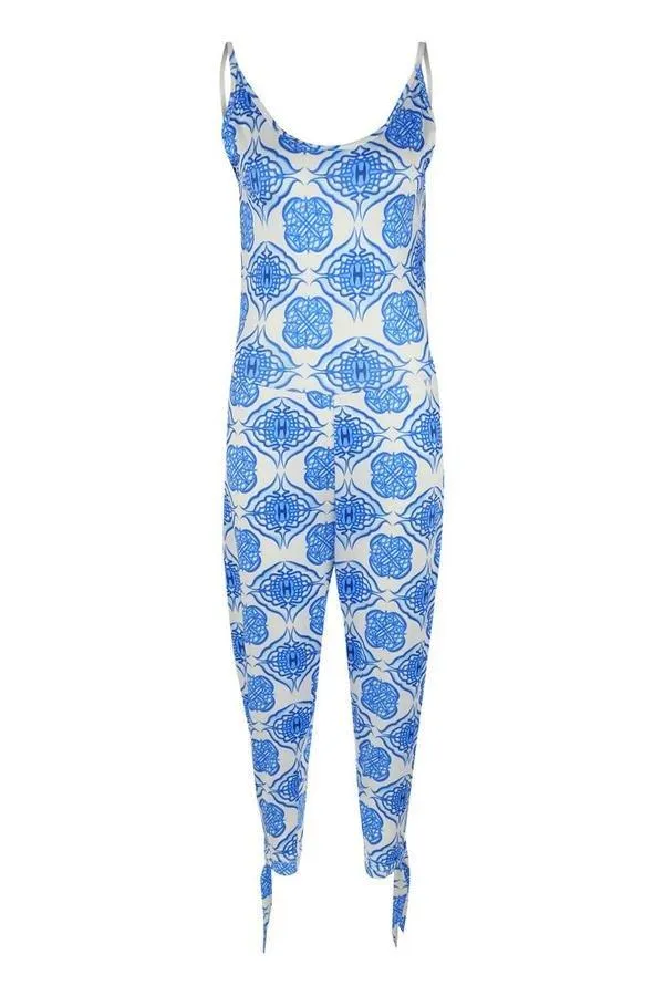 Casual Tie At Leg Jumpsuit