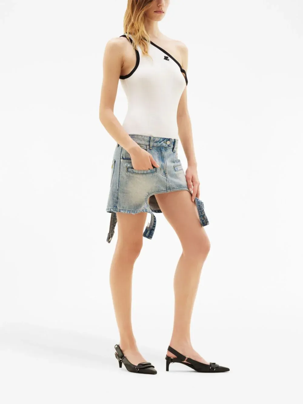 Chaps Blue Denim Skirt