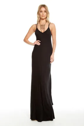 Chaser - Cross Back Bias Cut Maxi Black