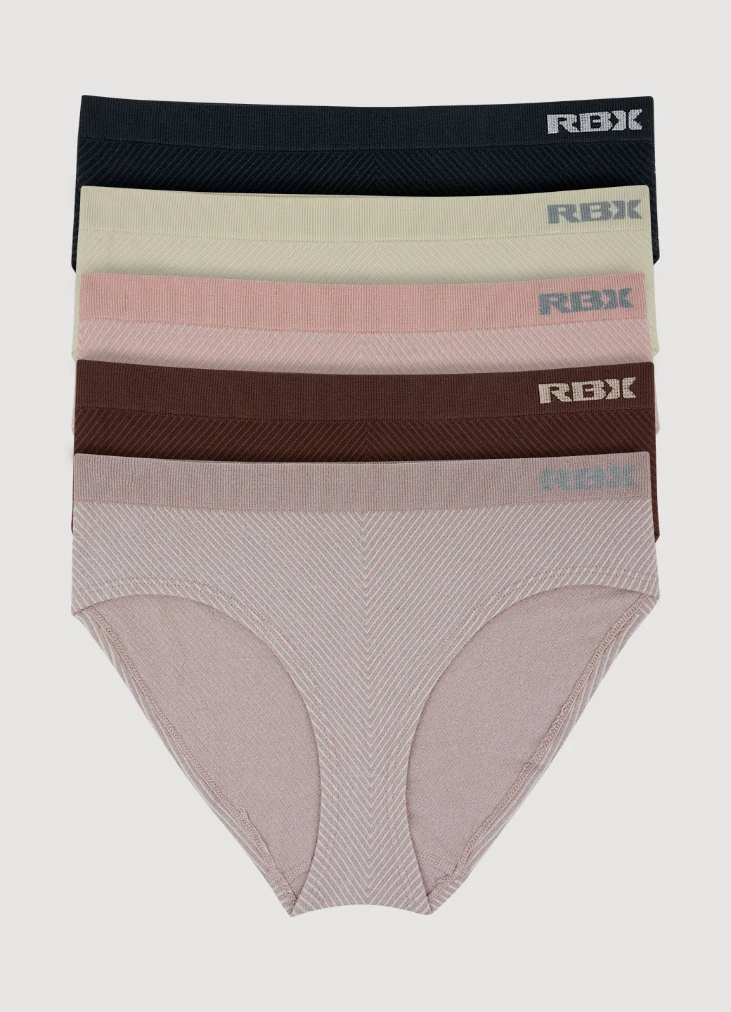 Chevron Ribbed Seamless Hipster 5-Pack