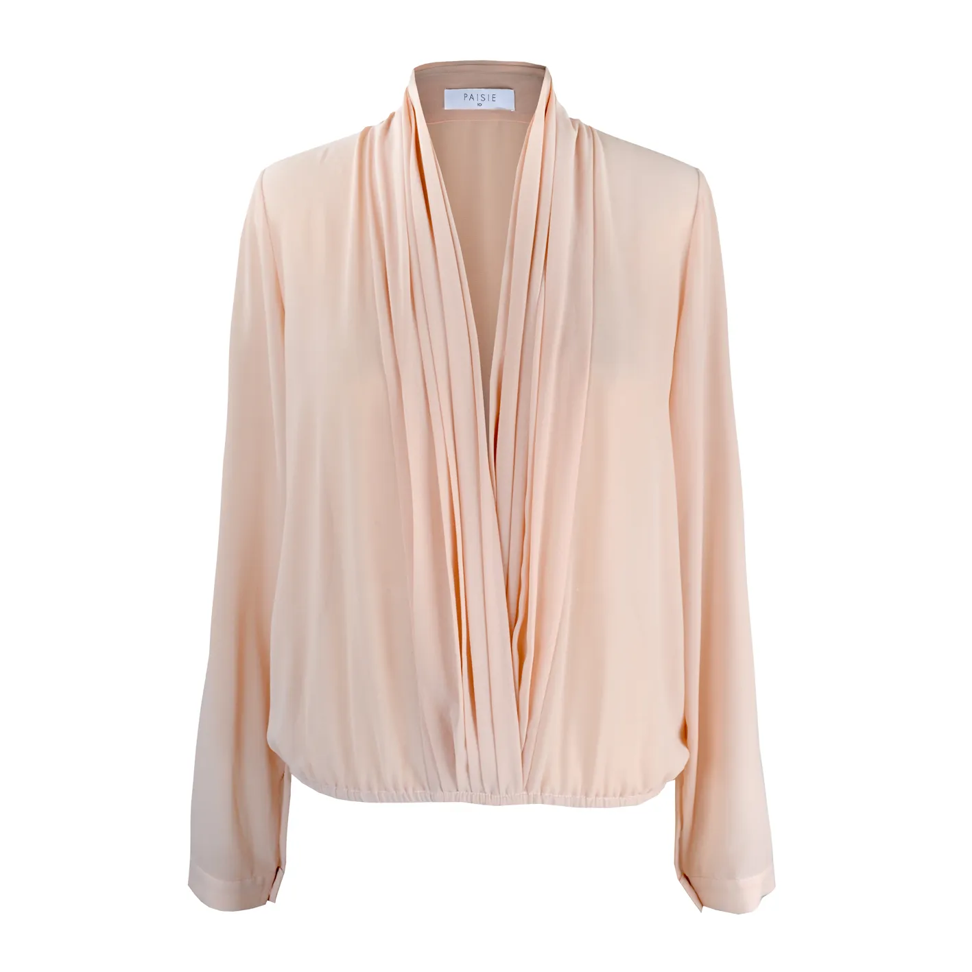 Chiffon wrap top in light pink