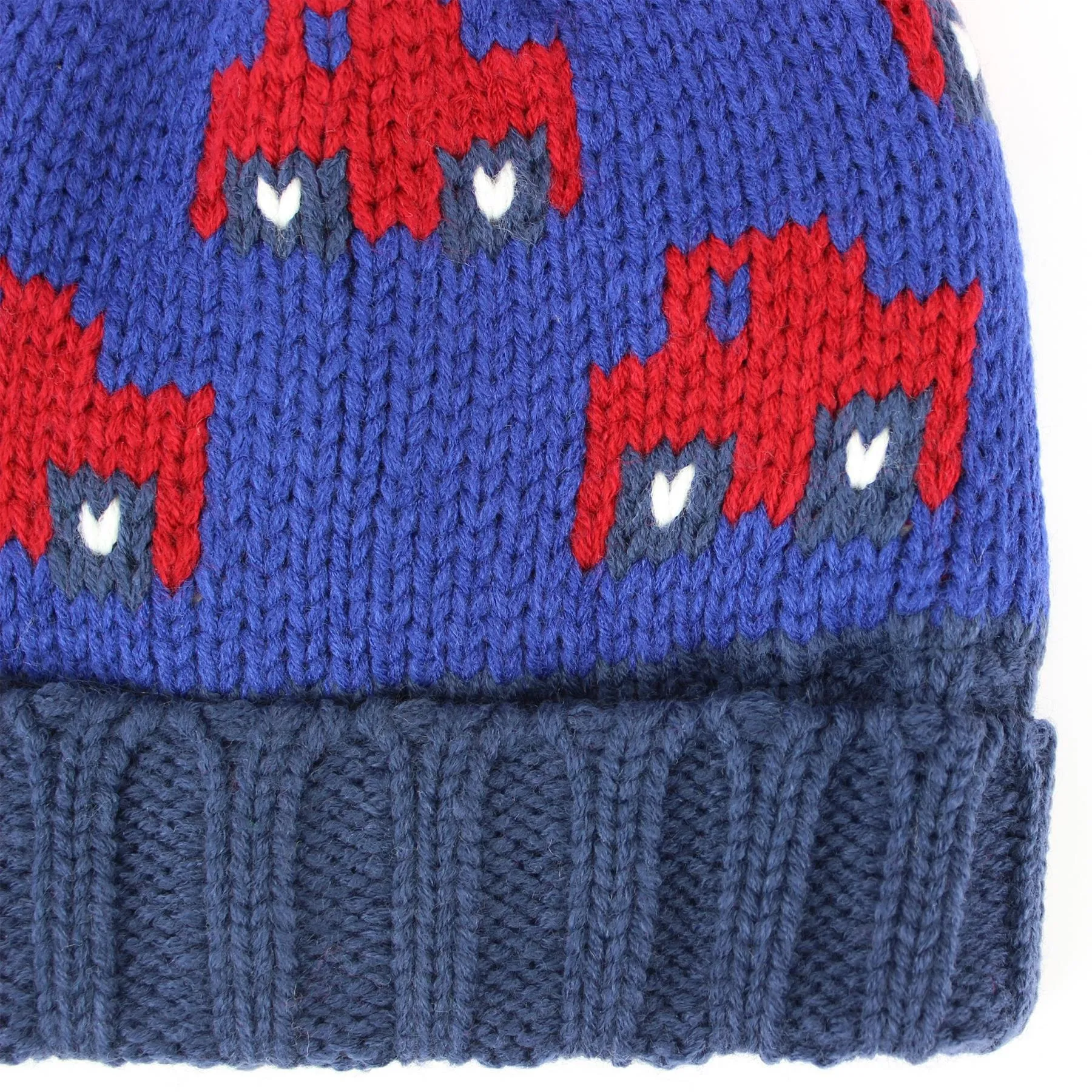 Children's Car Beanie Bobble Hat - Blue