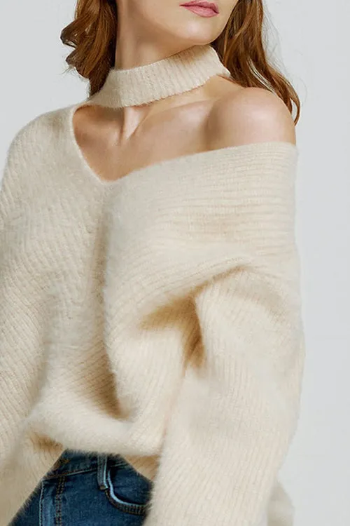 City Light Fluffy V-neck Oversized Sweater - 2 Colors