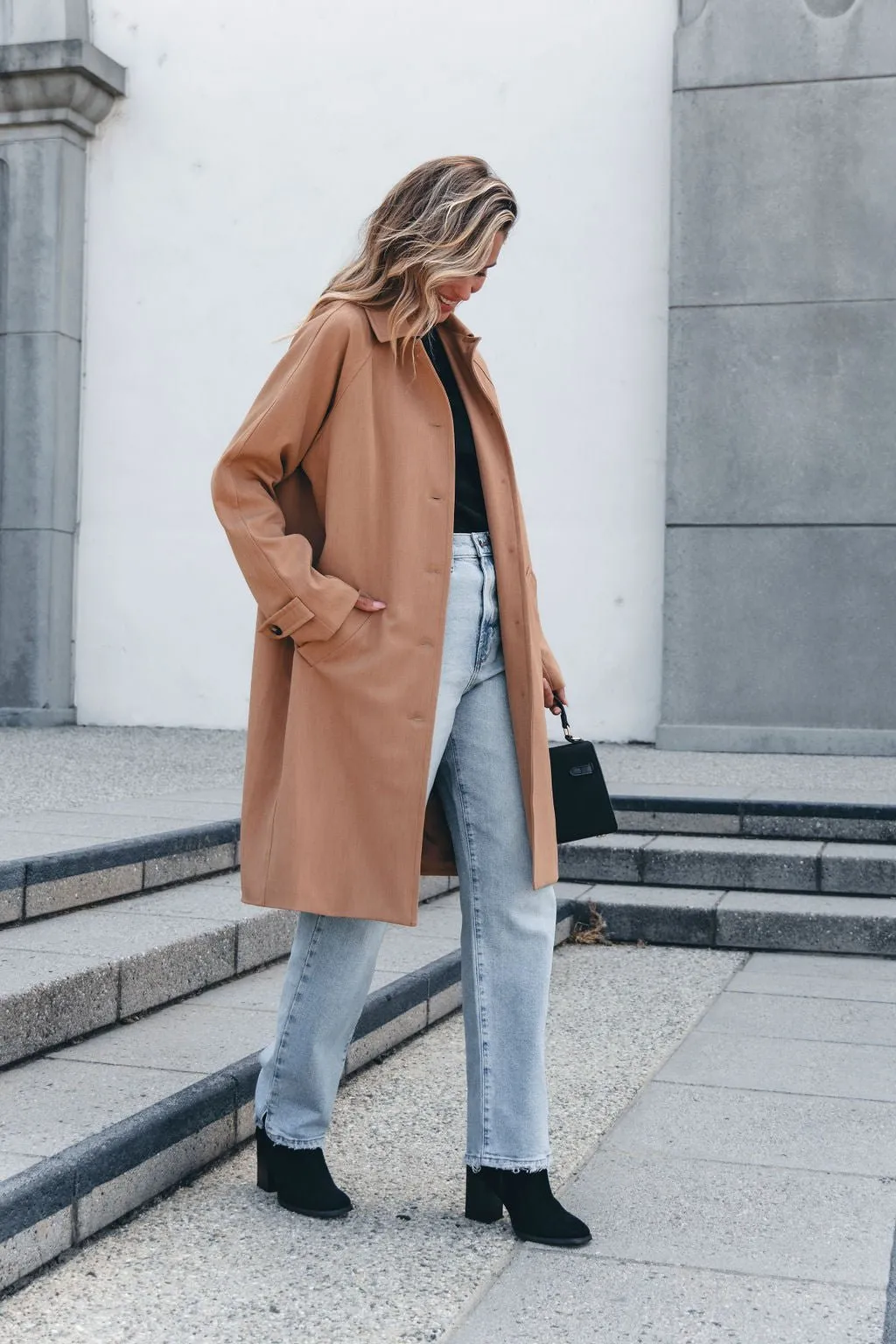 Classic Cocoon Coat - Camel - FINAL SALE