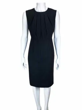 Club Monaco Women's Wool Pleated Sheath Dress Black, Size 4