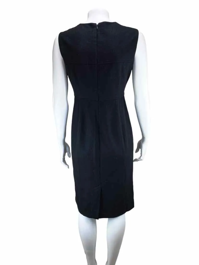 Club Monaco Women's Wool Pleated Sheath Dress Black, Size 4