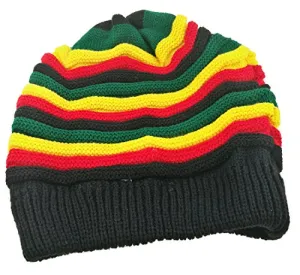 Colored Striped Long Style Jamaican Reggae Hat