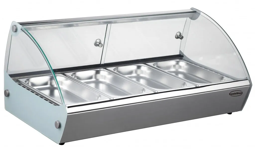 Combisteel Countertop Heated Food Display Merchandiser 4 x 1/3GN - 7487.0135