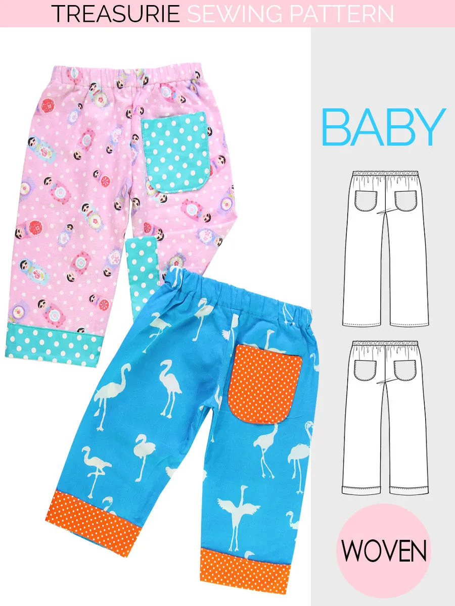 COMFY - Baby Pants Sewing Pattern (0-24 Months)