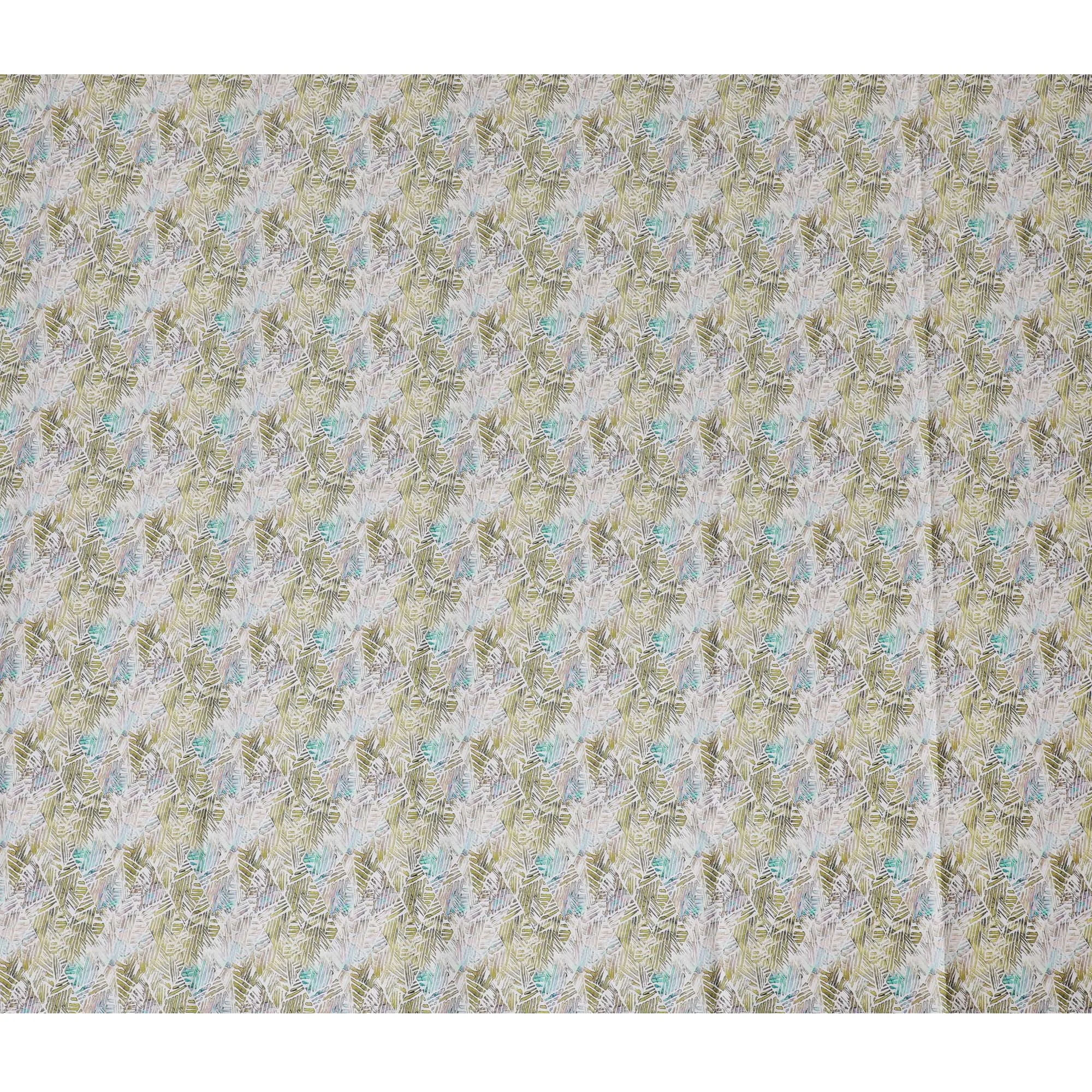 Contemporary Cotton Satin Fabric with Abstract Pastel Design, 110 cm Wide-D19198