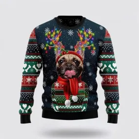 Cool French Bulldog Ugly Christmas Sweater For Men And Women, Gift For Christmas, Best Winter Christmas Outfit