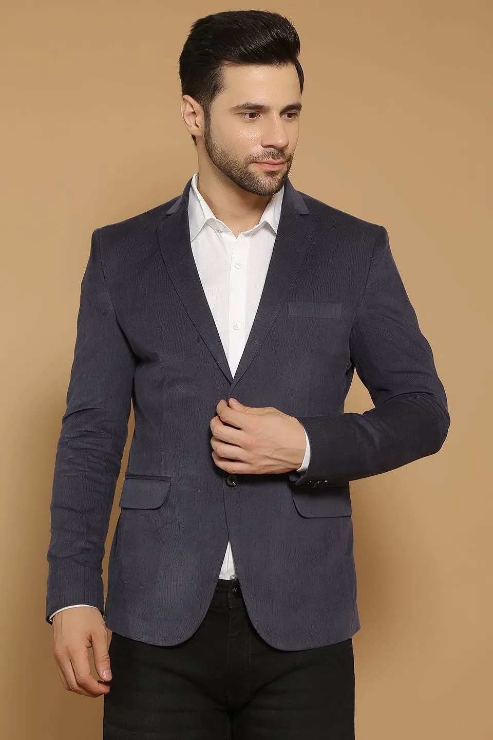 Corduroy Cotton Blue 1 Blazer