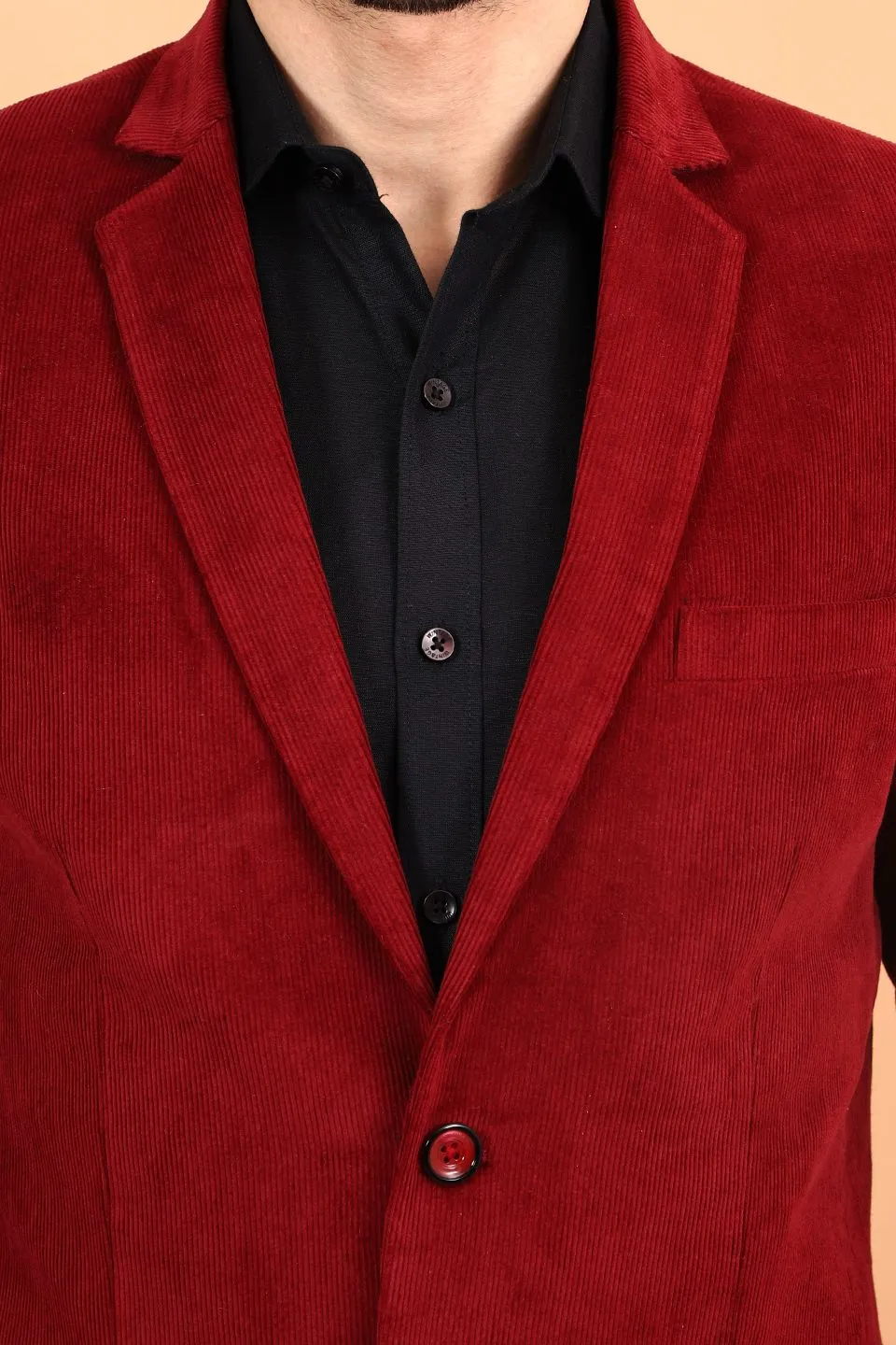 Corduroy Cotton Red 1 Blazer