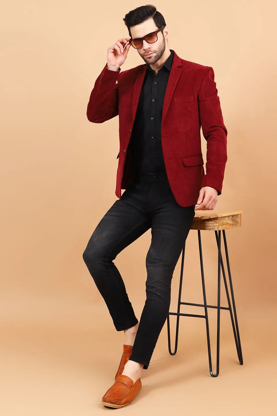 Corduroy Cotton Red 1 Blazer