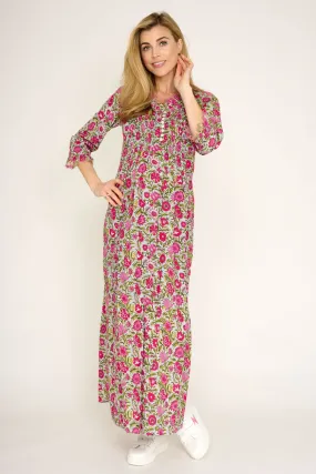 Cotton Annabel Maxi Dress in Sweet Pea Floral