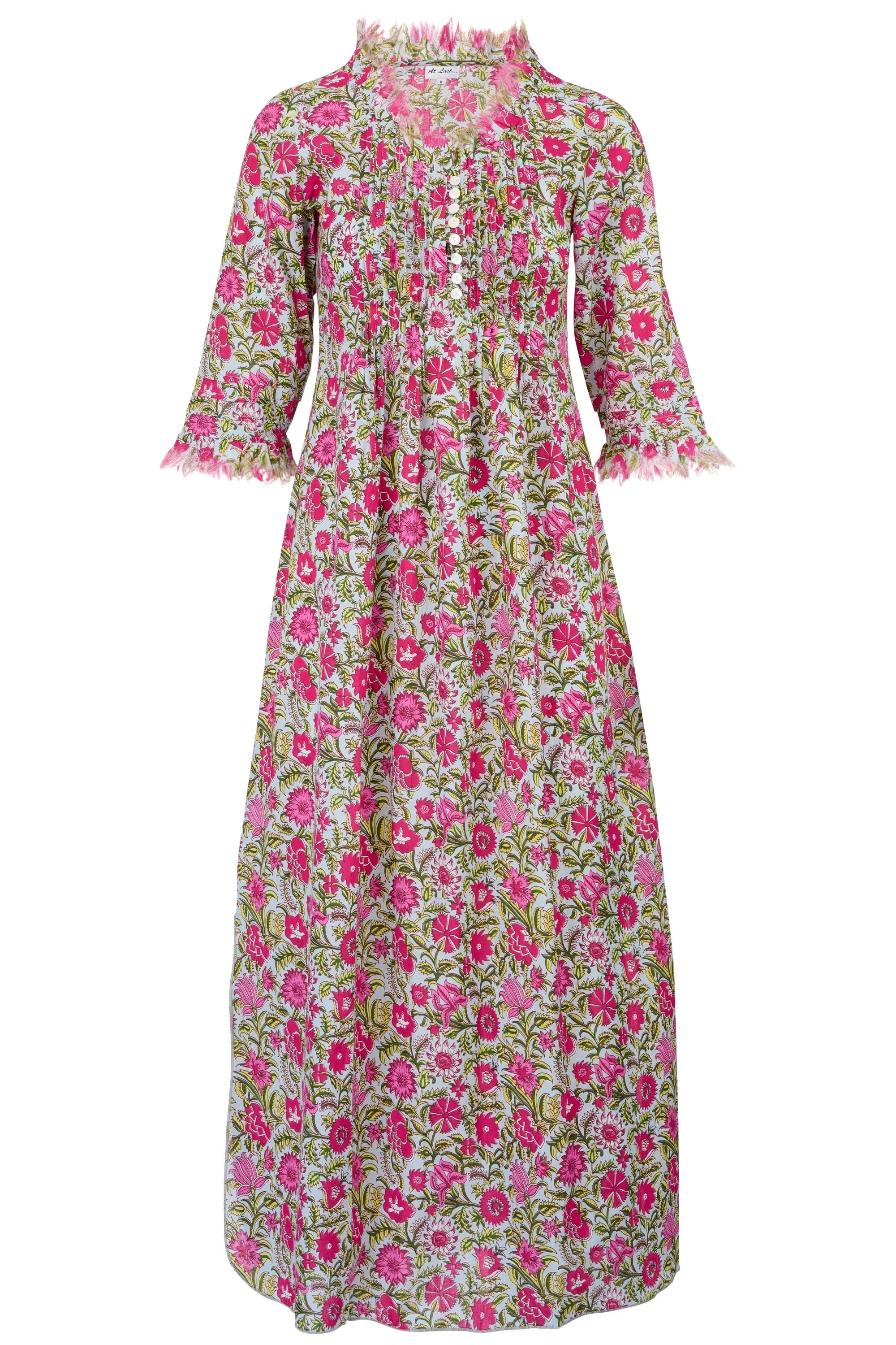 Cotton Annabel Maxi Dress in Sweet Pea Floral