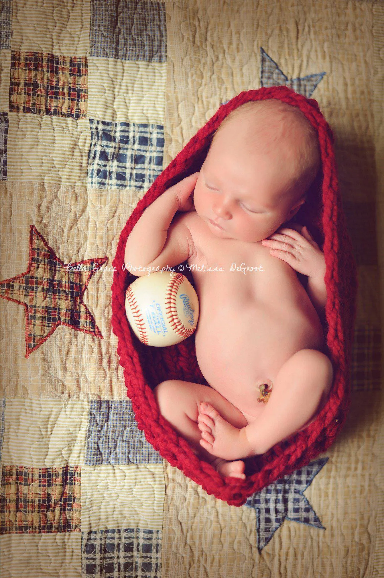 Cranberry Red Baby Bowl And Hat Set