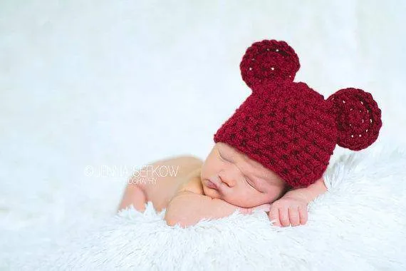 Cranberry Red Teddy Bear Hat