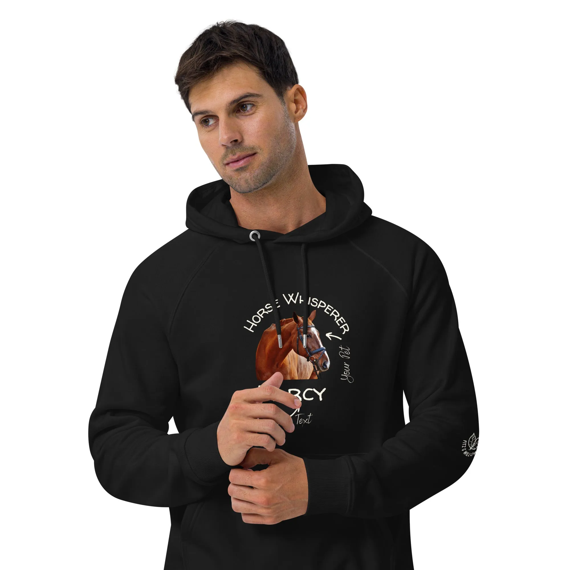 Customize your love, Unisex eco raglan hoodie