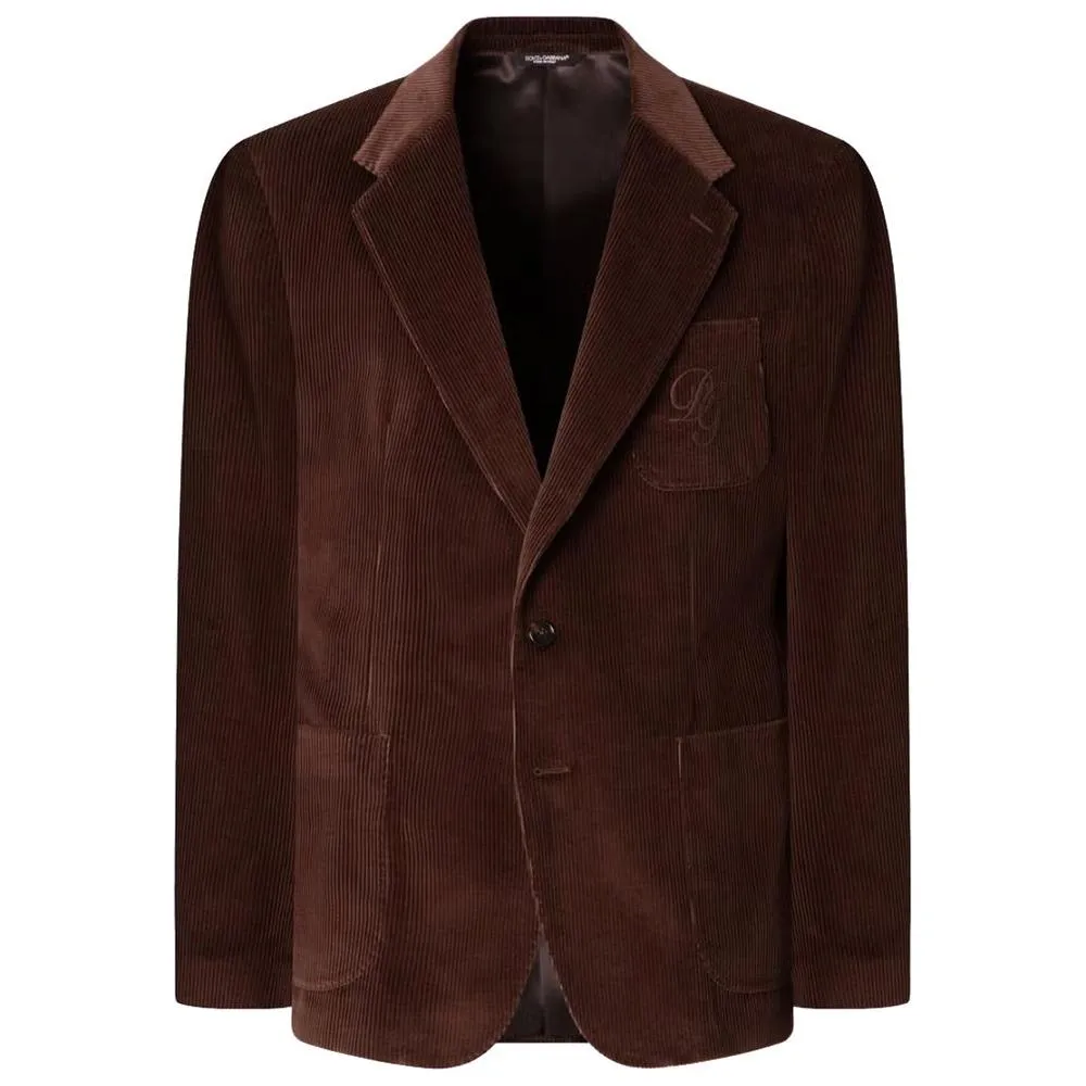 Dolce & Gabbana Brown Cotton Blazer