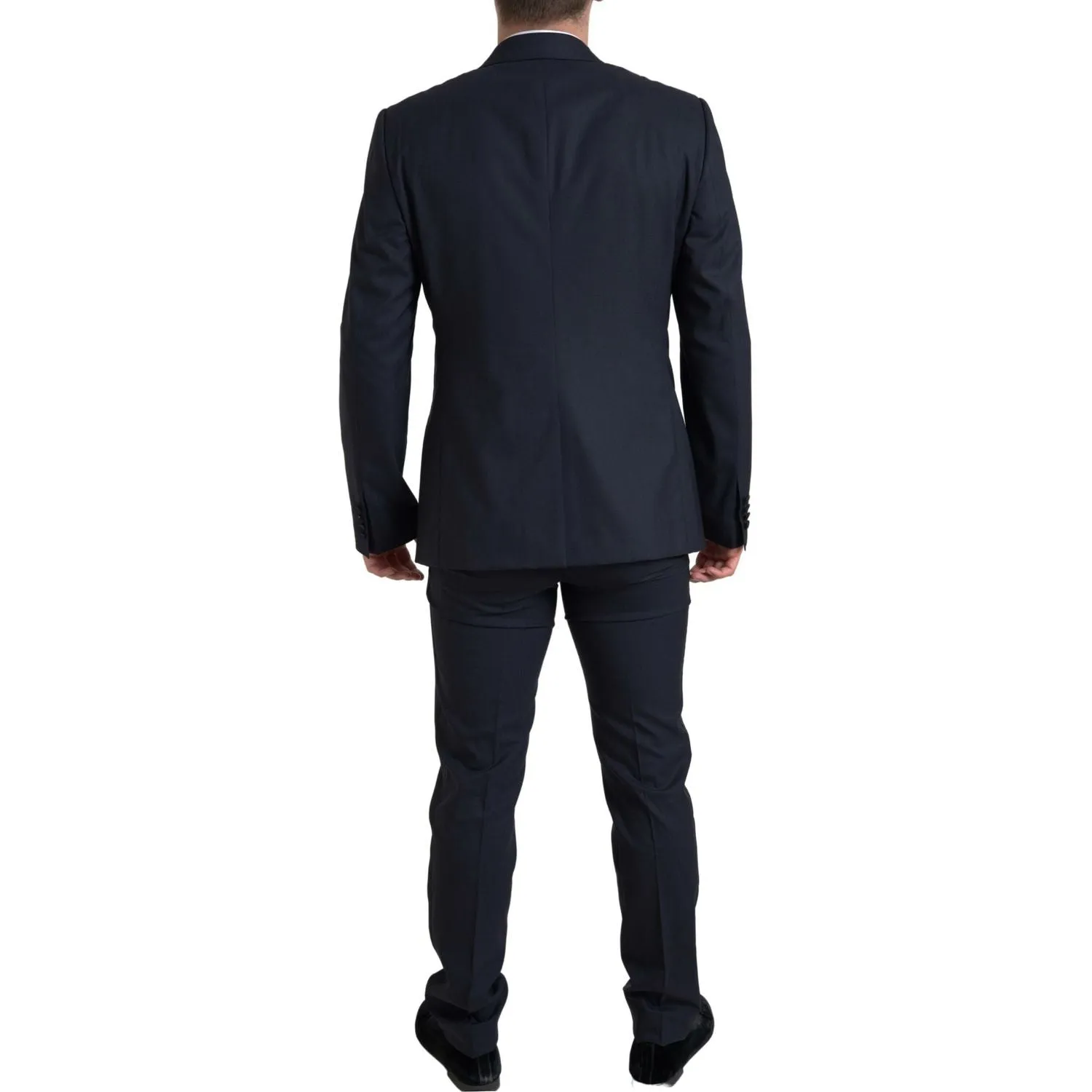 Dolce & Gabbana Elegant Blue & Black Martini Slim Fit Suit