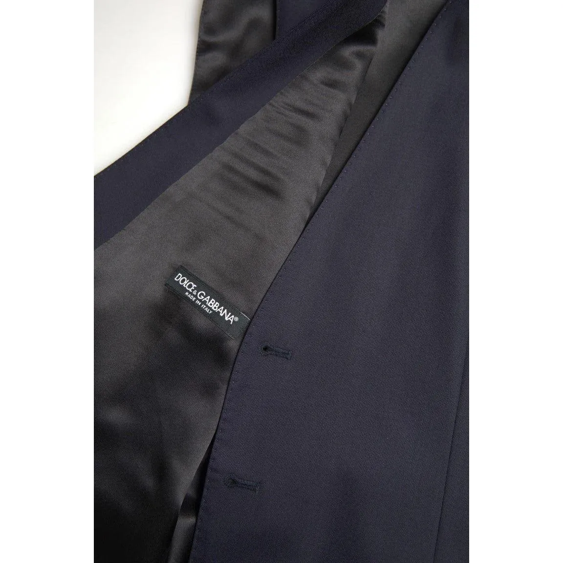 Dolce & Gabbana Elegant Blue & Black Martini Slim Fit Suit