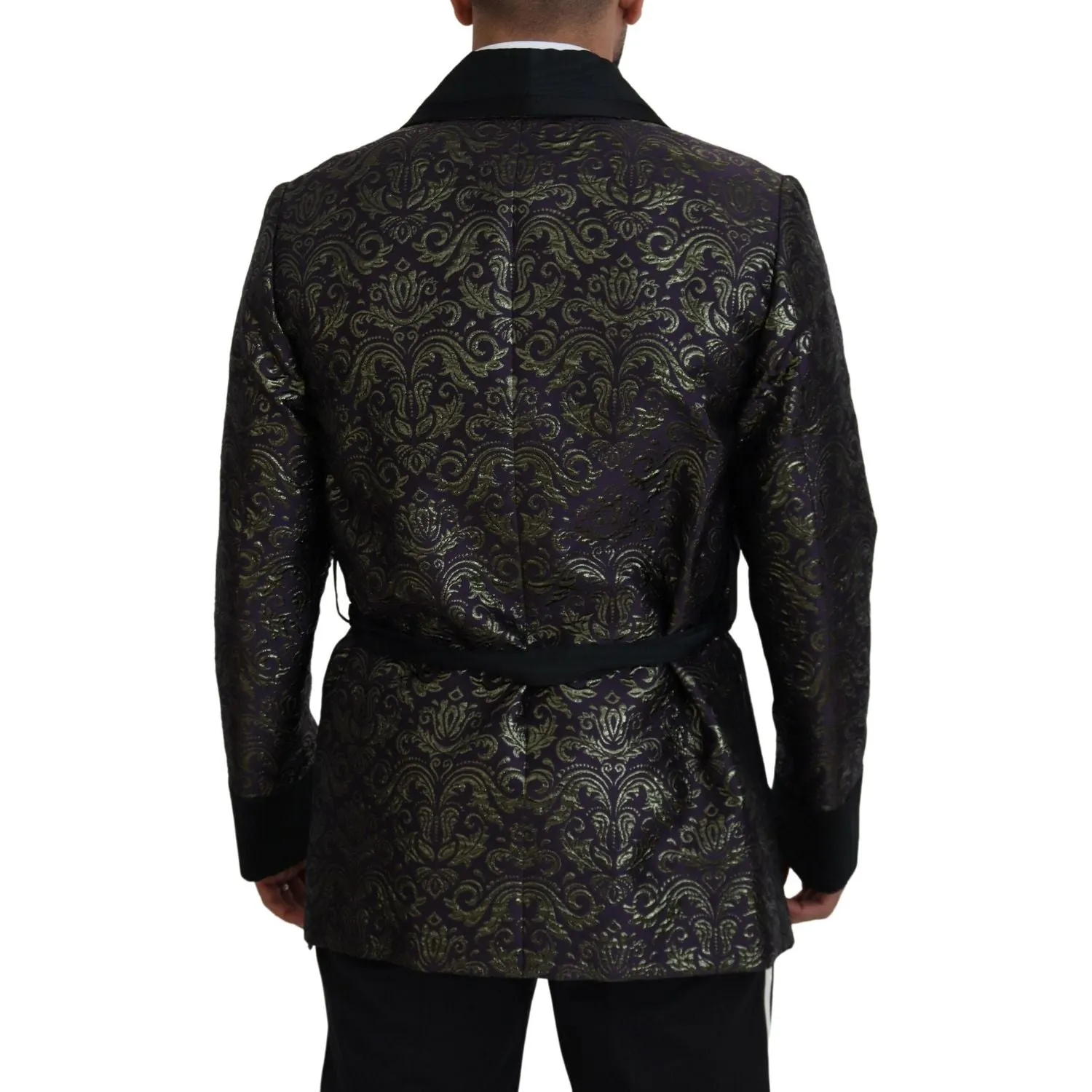 Dolce & Gabbana Gold Jacquard Robe Jacket