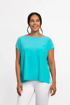 Dolman Pocket Top | Aqua