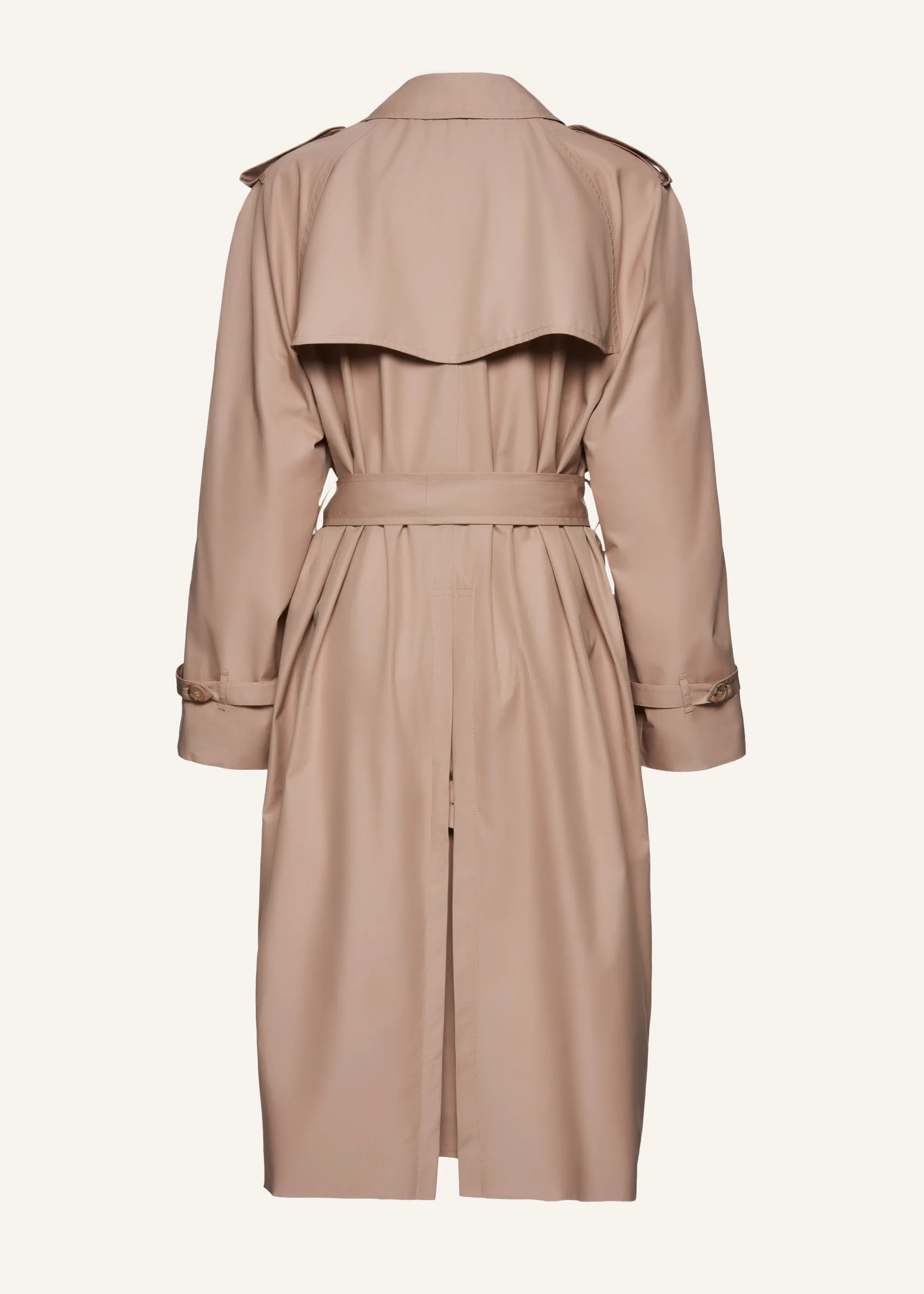 Double breasted trench coat in beige