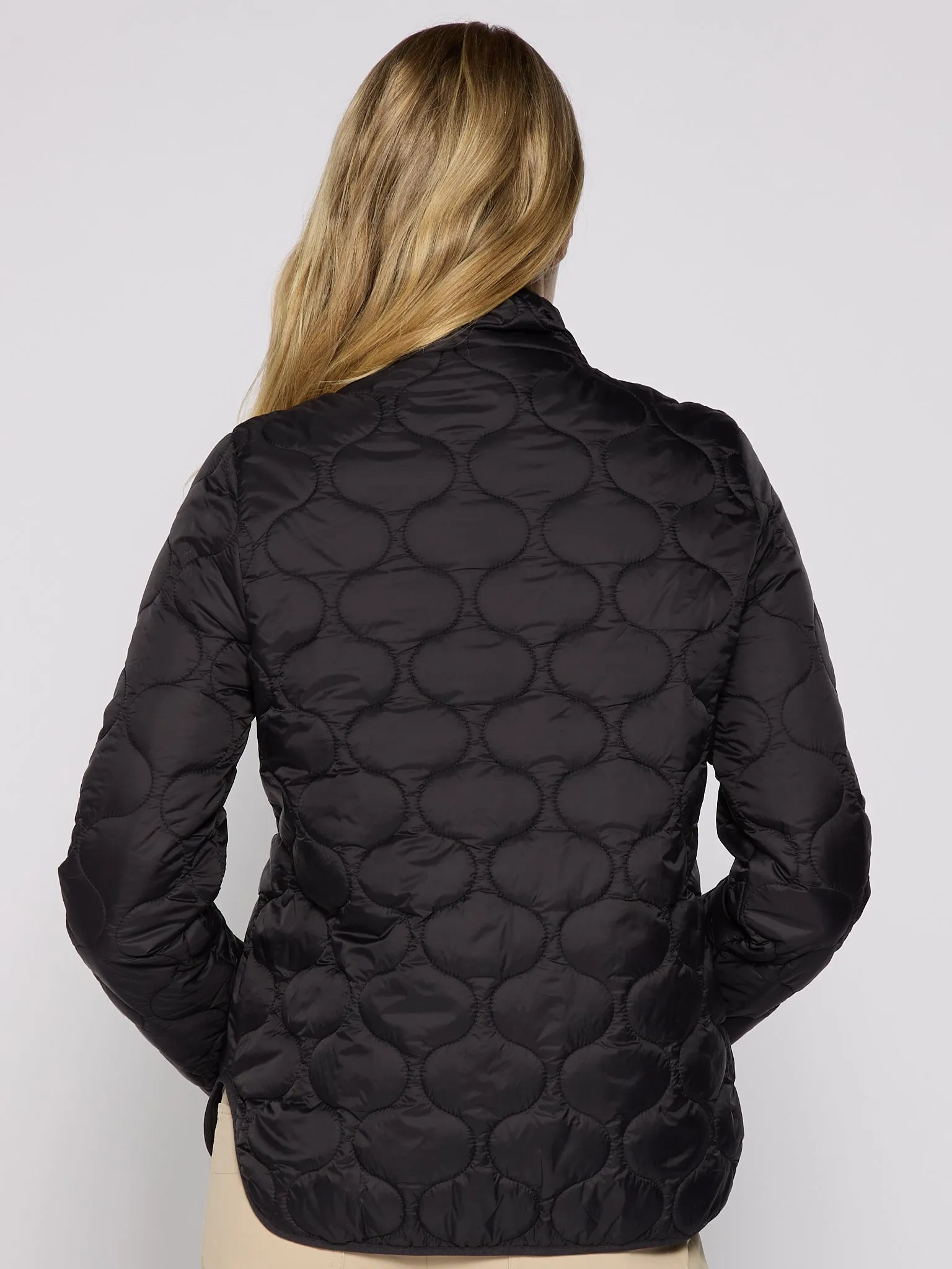 Double Zipper Padded Jacket In Black