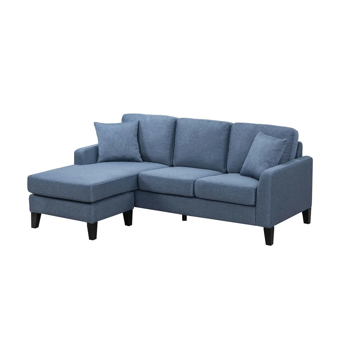 Douglas Blue Reversible Sofa Chaise with 2 Pillows