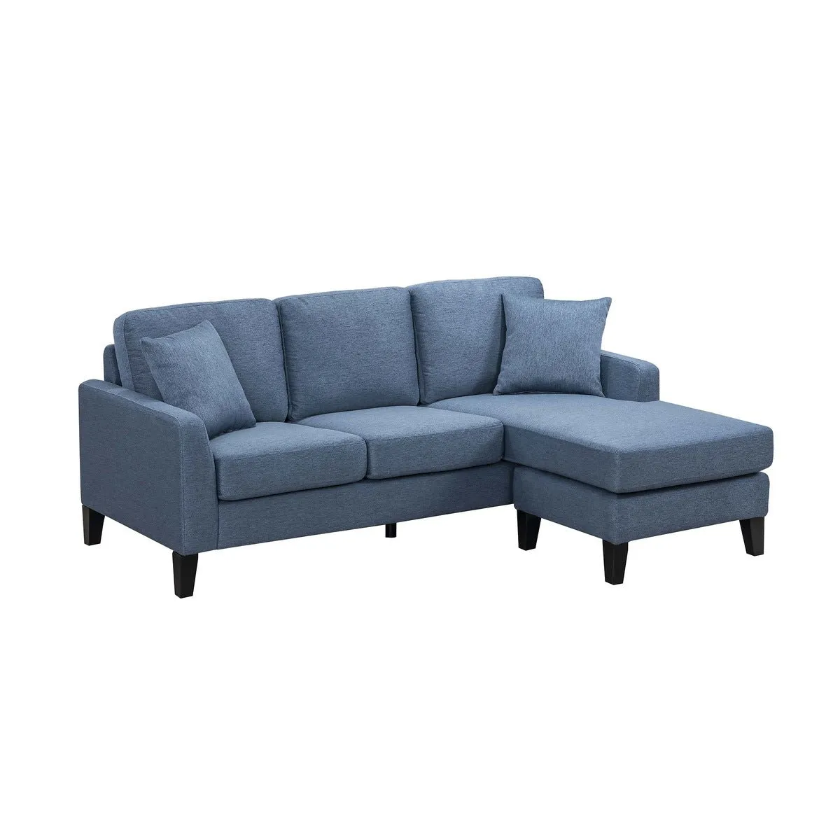 Douglas Blue Reversible Sofa Chaise with 2 Pillows