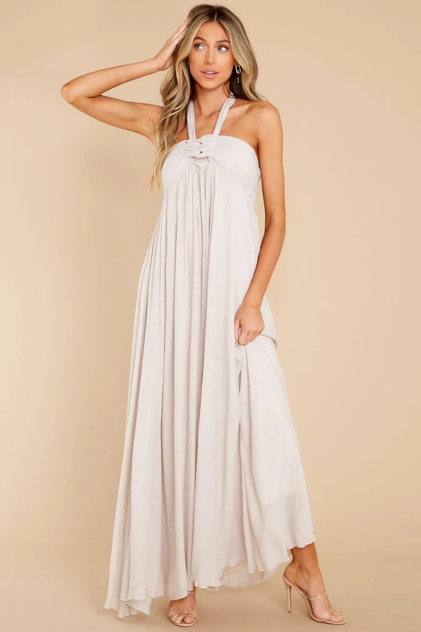 Dream Of You Beige Maxi Dress