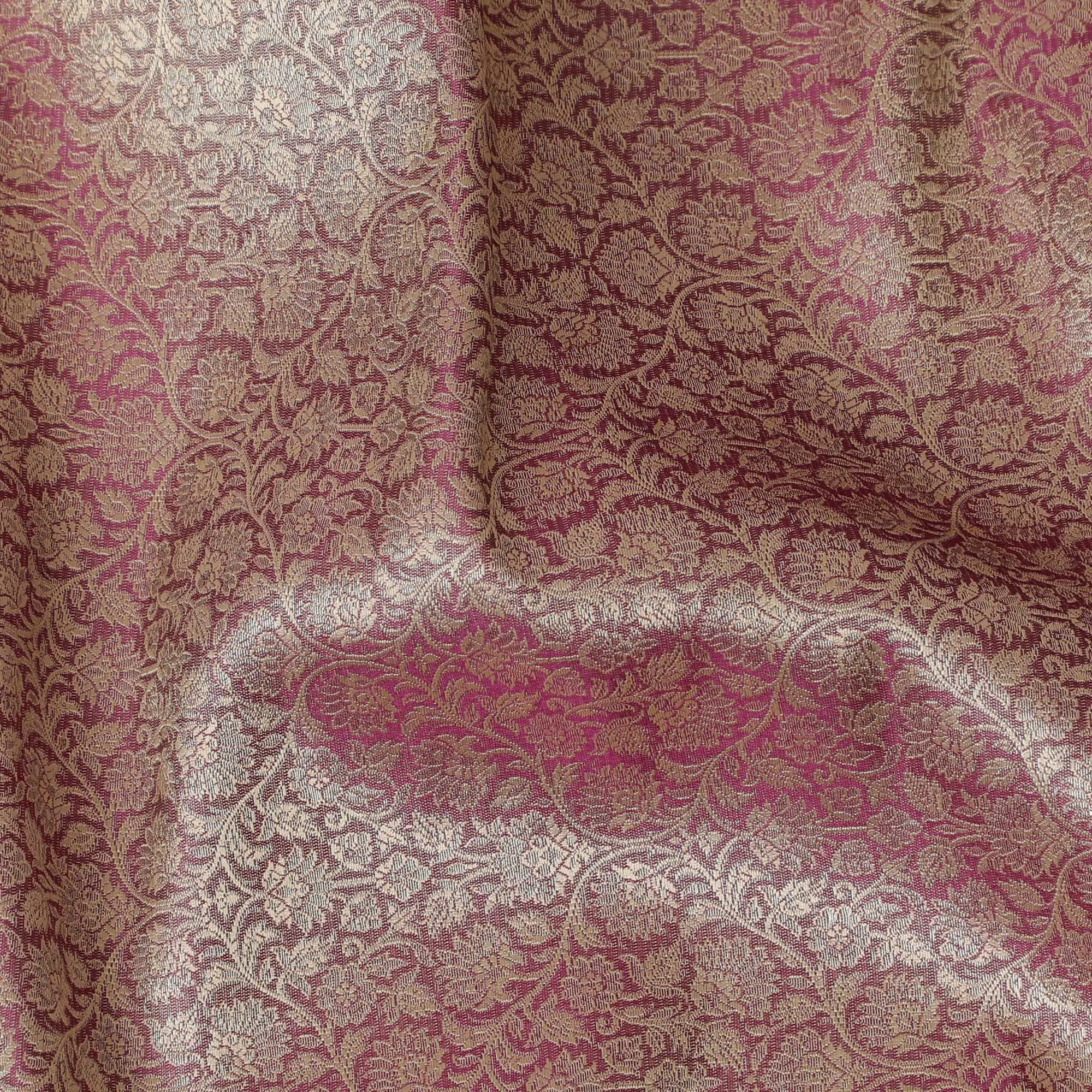 Dusty Rose Elegance Brocade Fabric – Traditional Texture with a Modern Twist-D19043