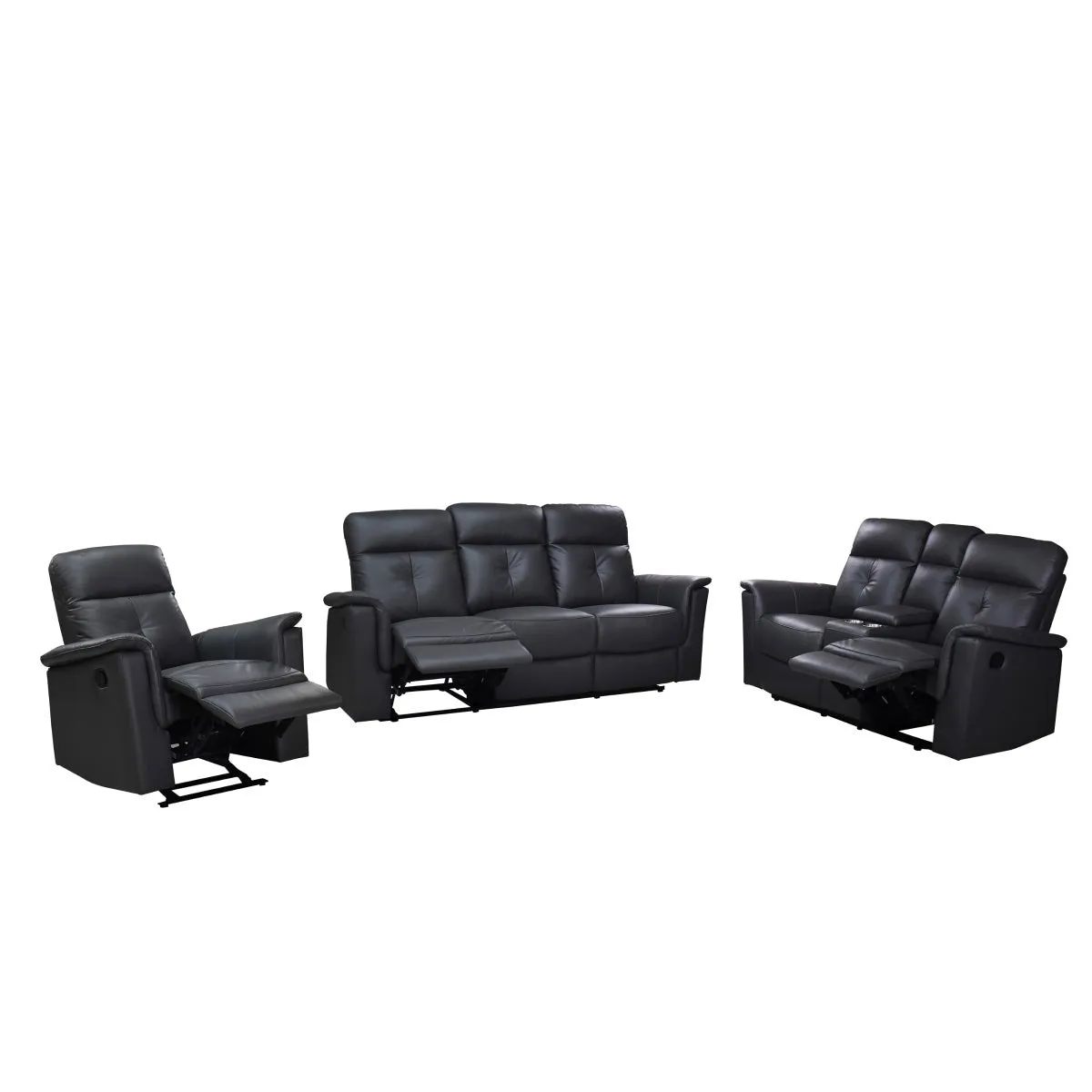 Ellesmere Dark Grey Reclining Sofa