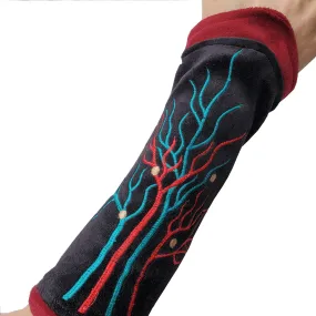 Embroidered Velvet Tree of Life Handwarmers