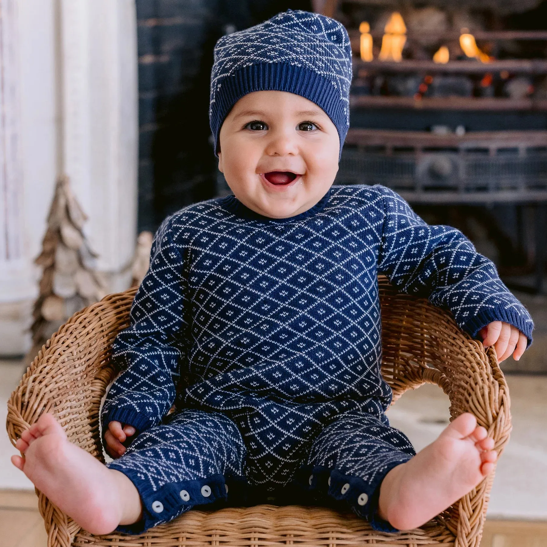 Emile et Rose - Knitted Romper with Hat, Everett