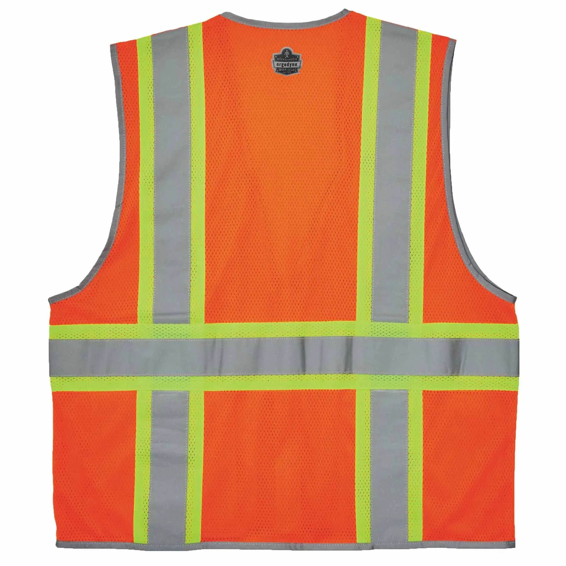 Ergodyne 24573 8246Z-S M Orange Class 2 Two-Tone Mesh Vest - Single Size