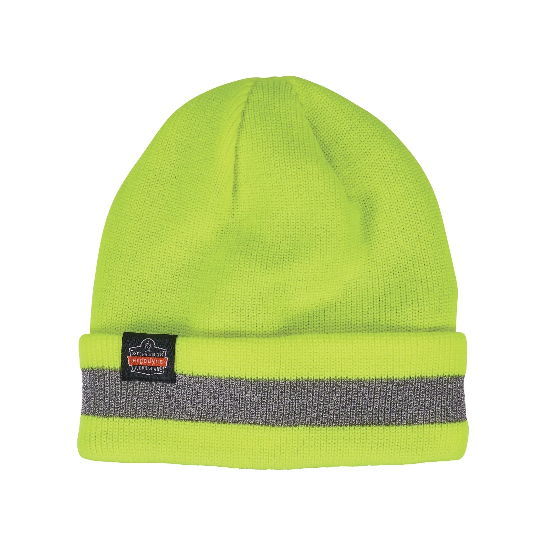 Ergodyne N-Ferno 6803 Reflective Rib Knit Winter Hat - Lime