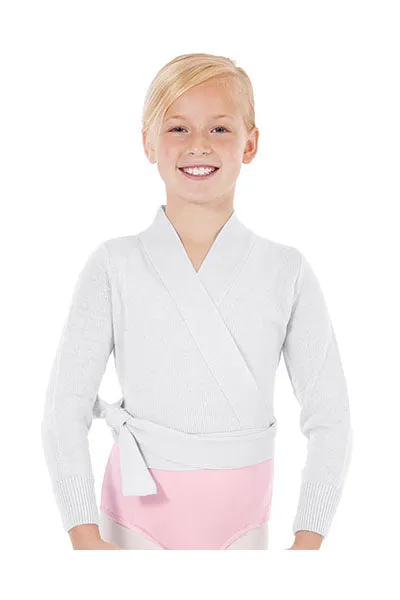 Eurotard 72523C Girls Soft Knit Wrap Ballet Sweater