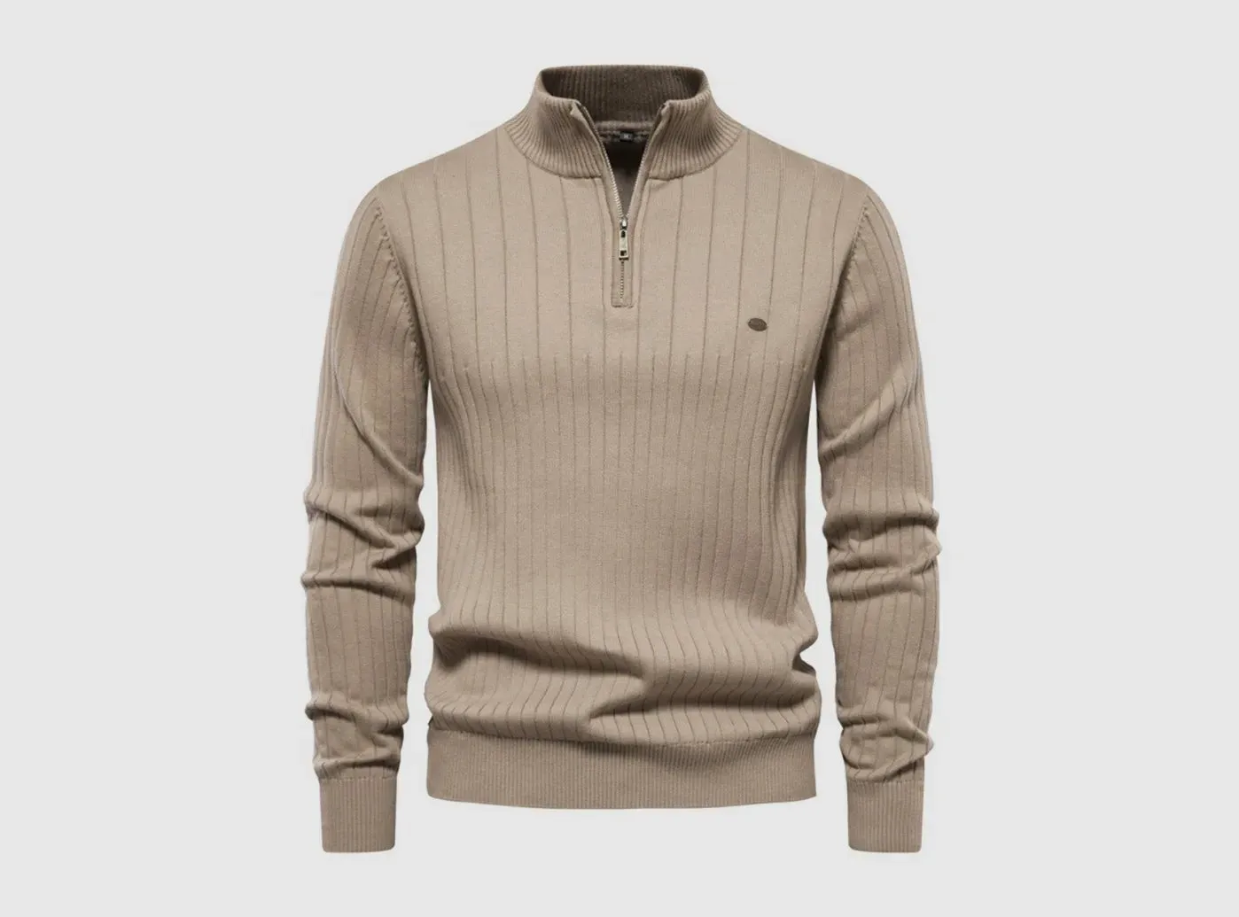 FitVille Men's Stand Collar Sweater Pullover