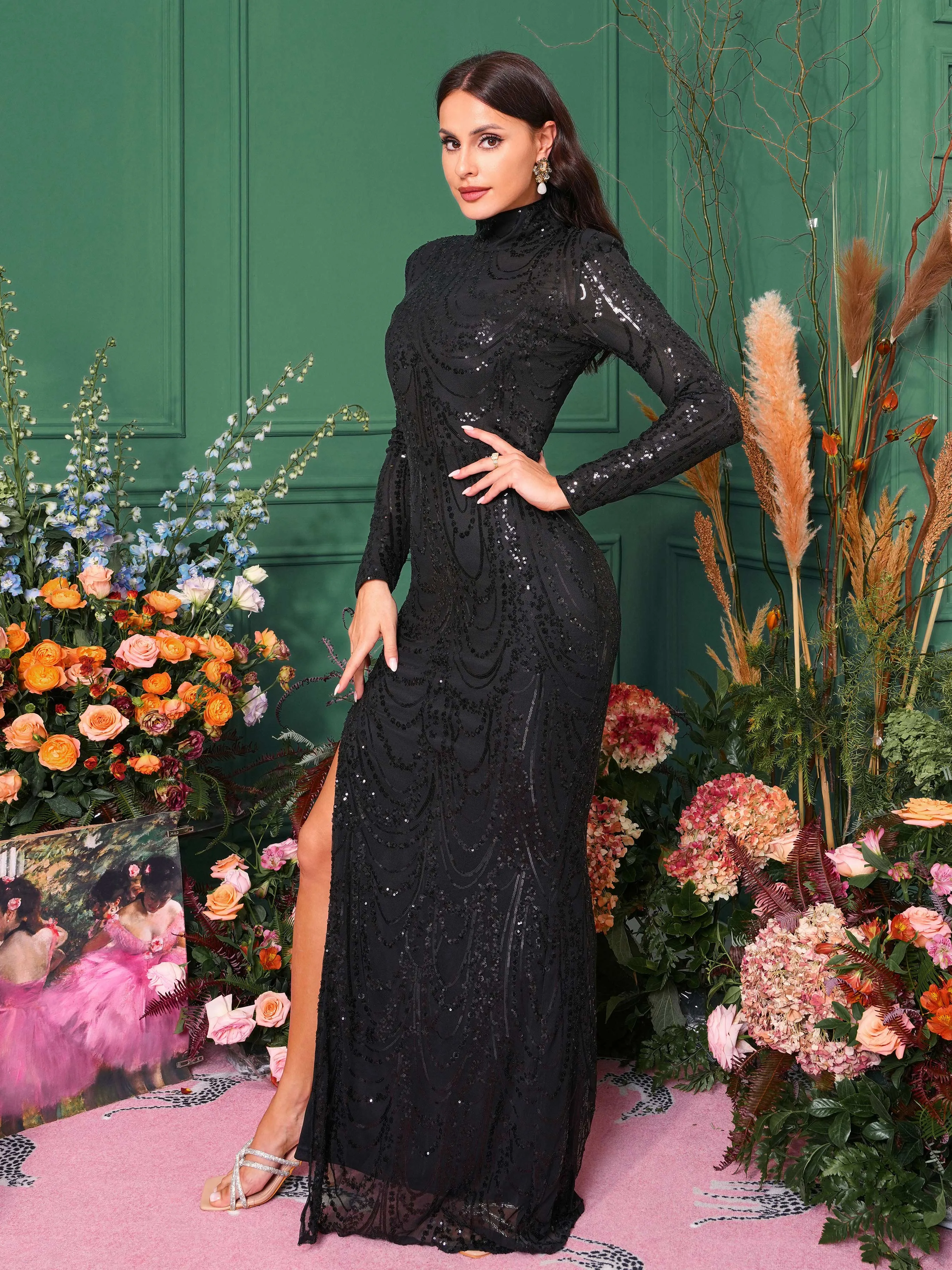 Formal Long Sleeve Dress XJ1722