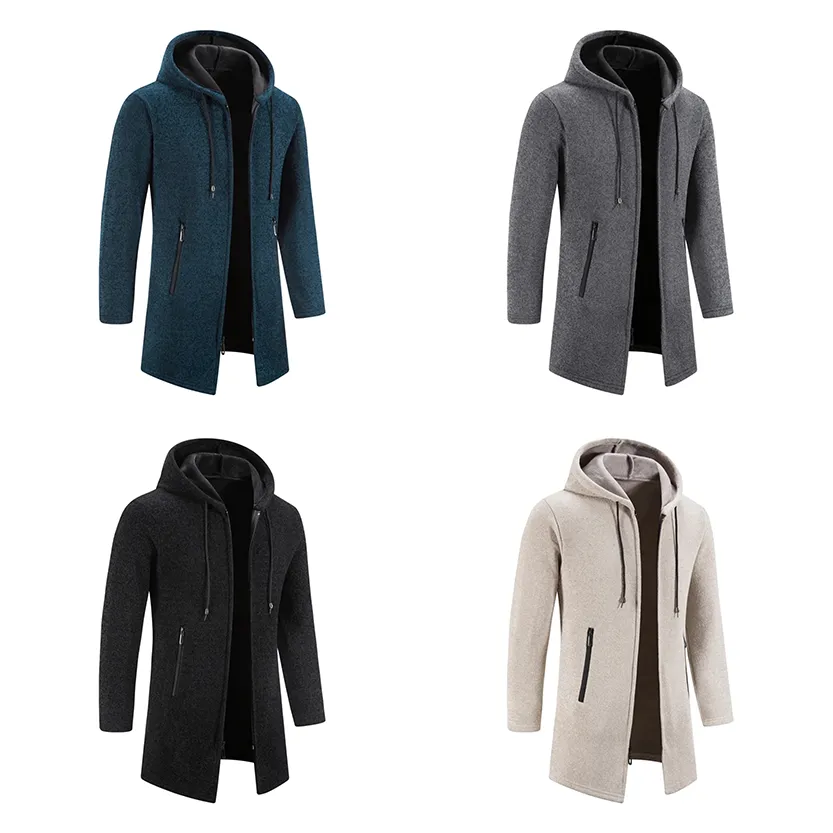 Funki Buys | Jackets | Men's Long Zip Up Hooded Jackets